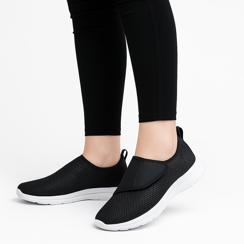 MediStep™ Orthopedic Shoes for Men & Women | Wide-Fit, Swollen Feet & Diabetic-Black White