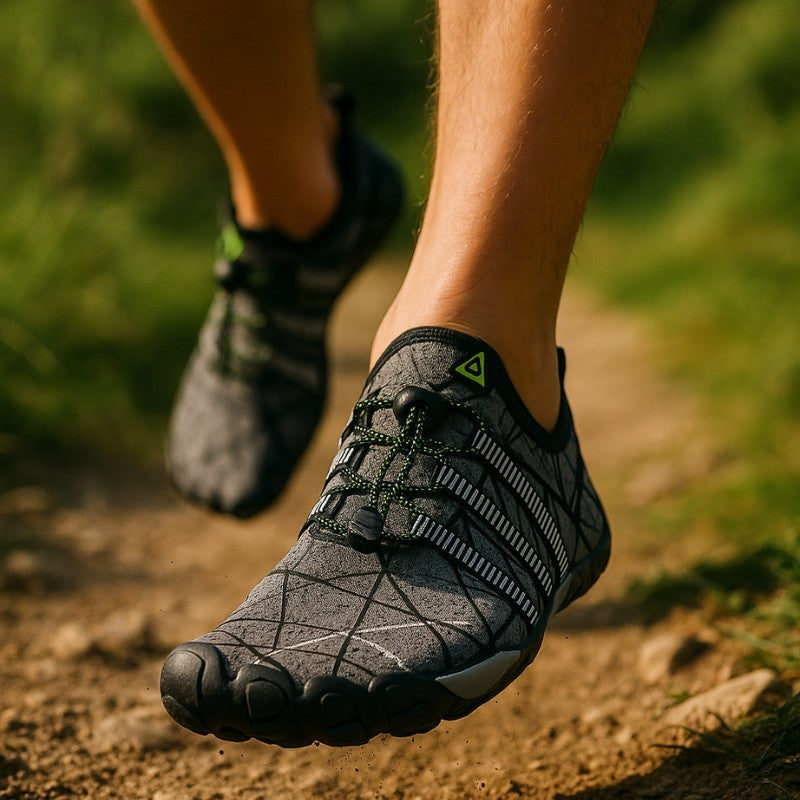 Barevolt– Barefoot Trail Running Shoes- Gray