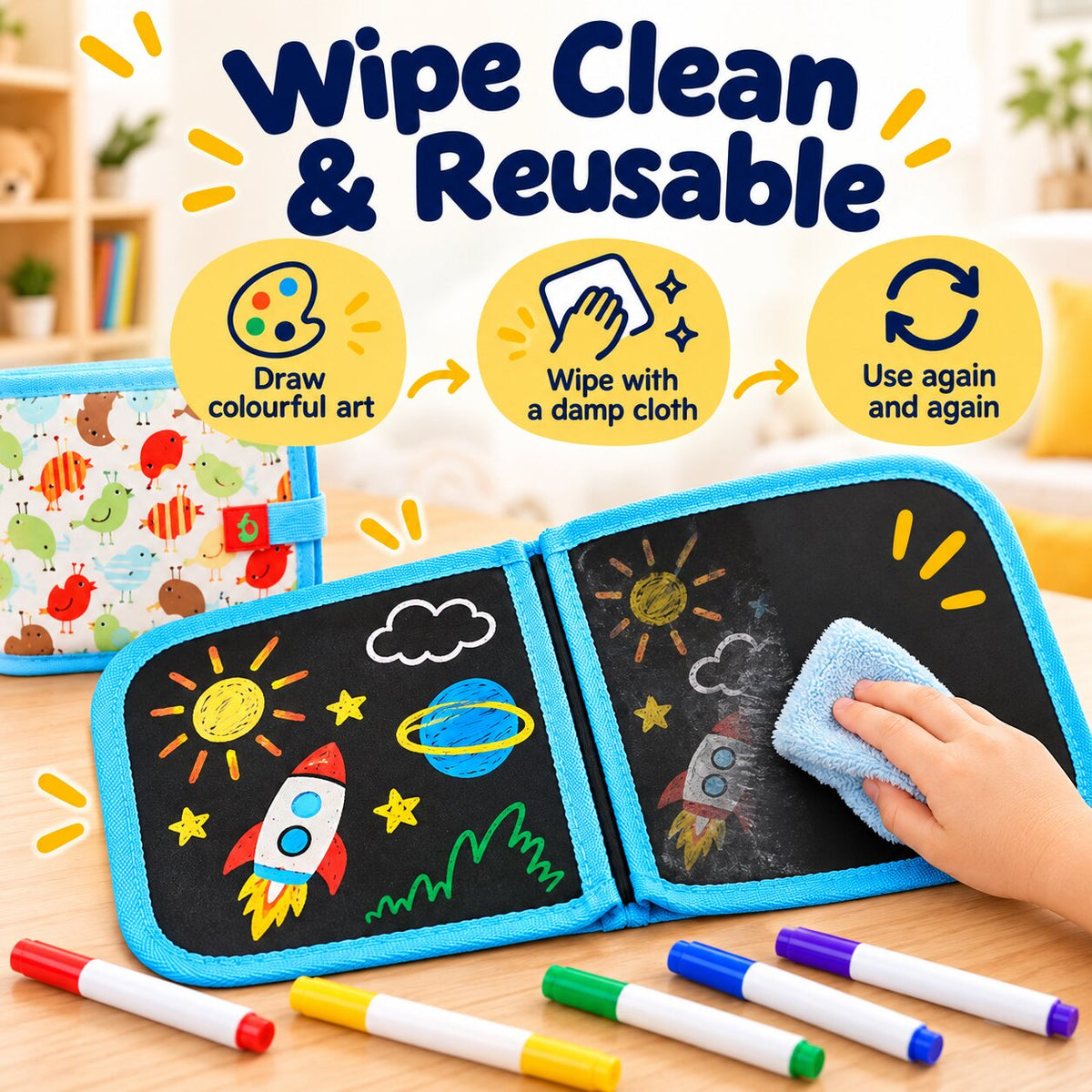 Taurrauts™ Erasable Doodle Book