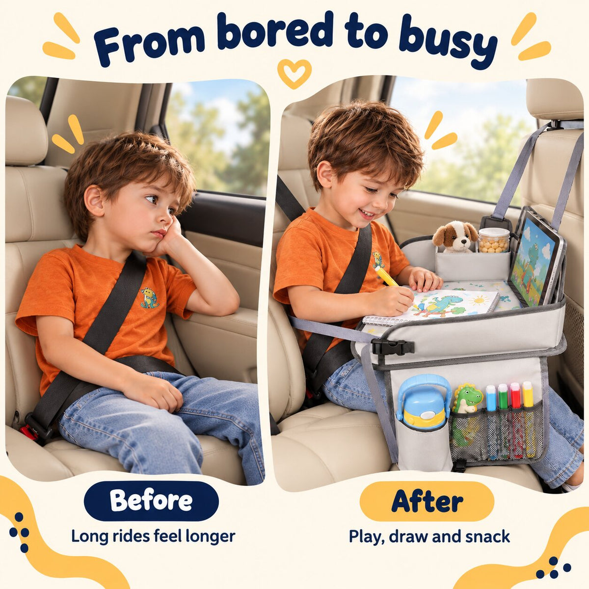 Taurrauts™ Kids Car Travel Tray