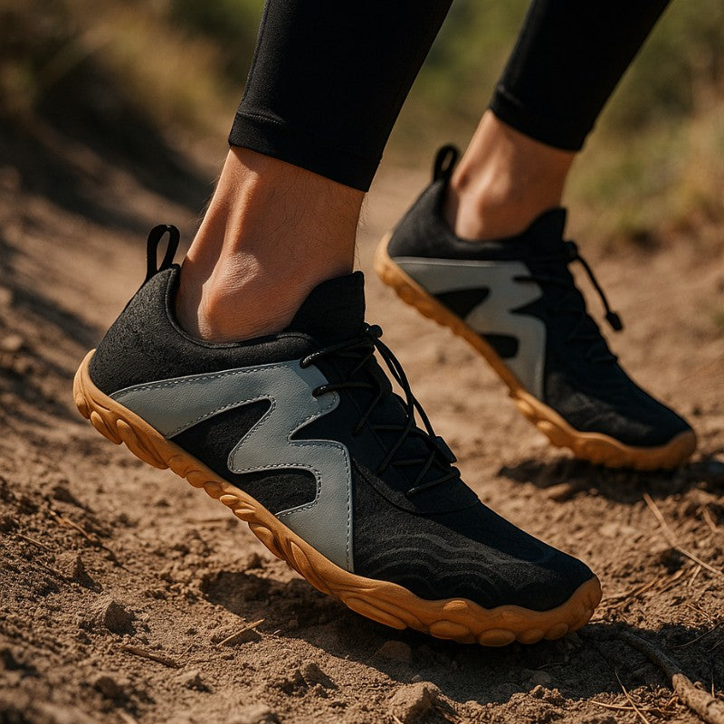 Terraflow – Barefoot Trail Running Shoes- Black