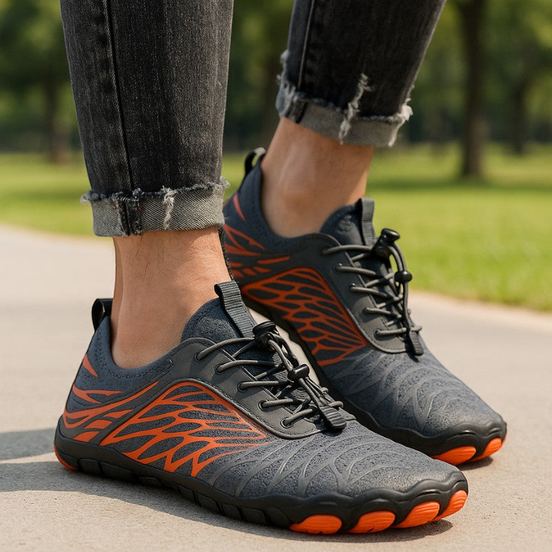 Barestride - Barefoot Shoes - Orange Grey