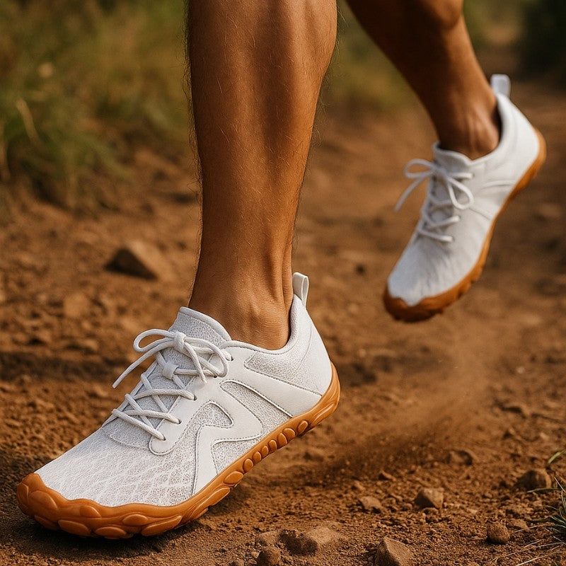 Terraflow – Barefoot Trail Running Shoes- White