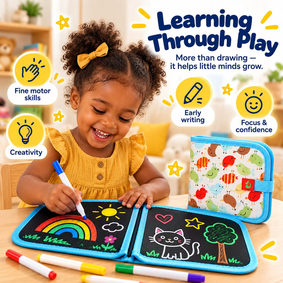 Taurrauts™ Erasable Doodle Book