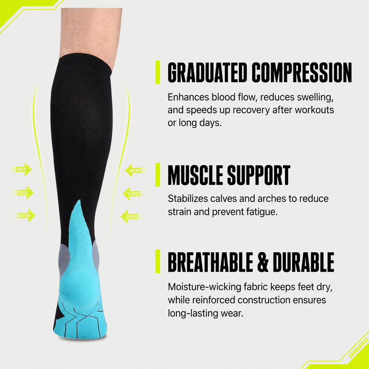 PerformX Compression Socks 2 Pack - Sapphire Blue